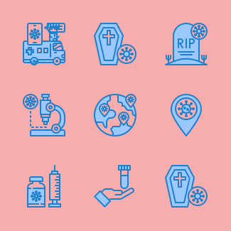 Corona virus icons pack