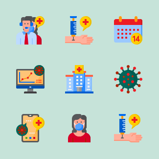 Coronavirus icons pack