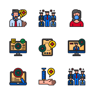 Coronavirus icons pack