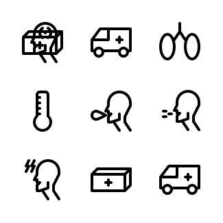 Corona Virus COVID-19 icons pack
