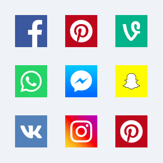 2018 Social media app logos icons pack