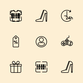 Shopping Elements icons pack