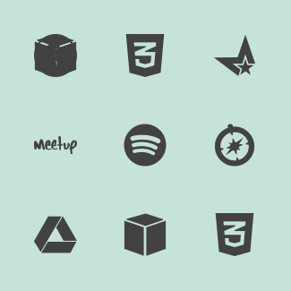 Social Media & Logos I Glyph icons pack