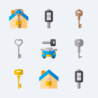 Keys Locks icons pack