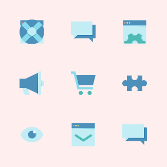 Search Engine Optimization (Flat) icons pack