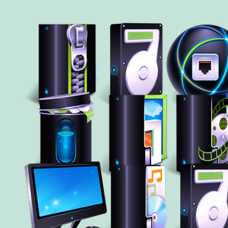 3D BlueFX Desktop Icons icons pack