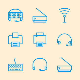 Computer Hardware Cute Style vol 2 icons pack