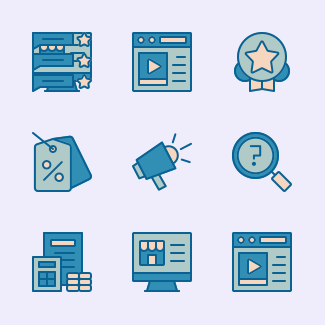 Marketing (Filled Outline) icons pack