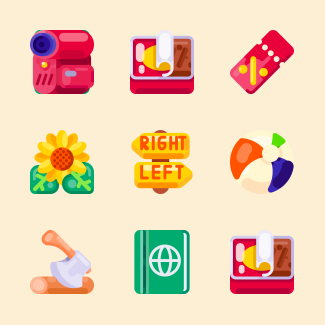 Travel icons pack