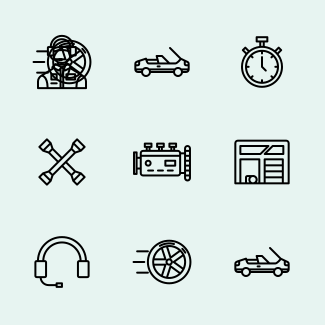 Racing icons pack