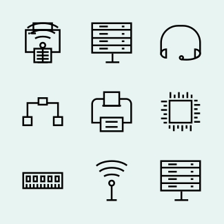Computer Hardware Line vol 2 icons pack