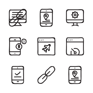 Online Marketing Hand Drawn vol 3 icons pack