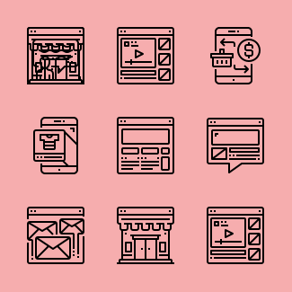 Business , E-Commerce and Marketing icons pack