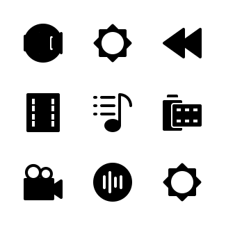 Multimedia Ver 3 Glyph icons pack