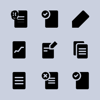 Black Documents icons pack