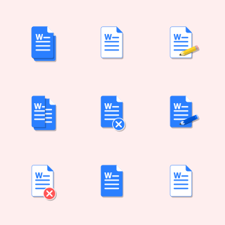 MS Word Docs icons pack
