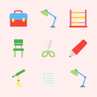 Education - Flat icons pack