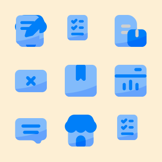 UI Marketplace 1.0 Flat icons pack