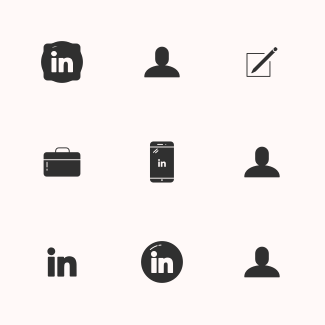 LinkedIn UI - Glyph icons pack