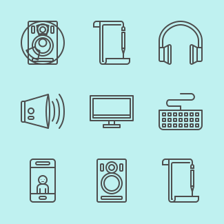 Multimedia And Entertainment icons pack