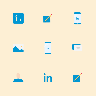 LinkedIn UI -Flat icons pack