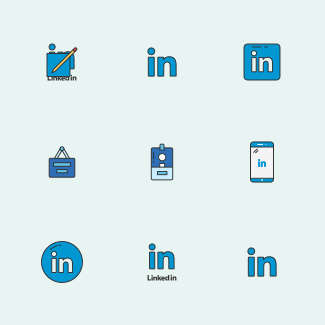 LinkedIn UI - Colored icons pack