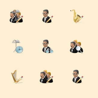 Orchestra icons pack