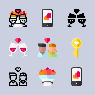 Love icons pack
