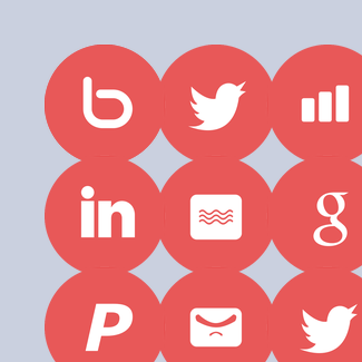 Red website beauty icons pack