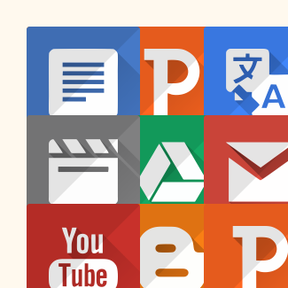 Fletro Long Shadow - Google Service icons pack