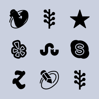 Social Media set icons pack