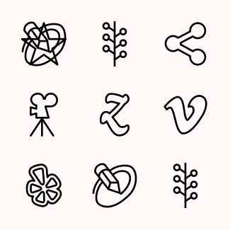 Social Media set icons pack