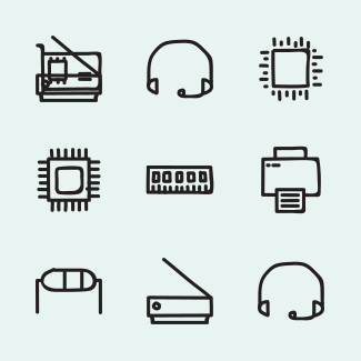 Computer Hardware Hand Drawn vol 2 icons pack