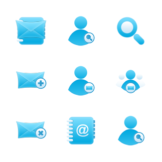 Bunch of Bluish Icons icons pack