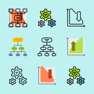 Business diagrams icons pack