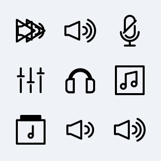 Gradak Music icons pack