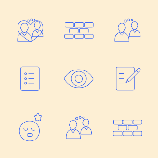Line happy set icons pack