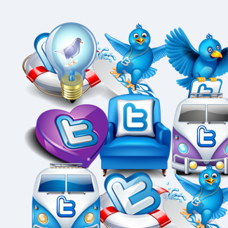 Massive Twitter icon set icons pack