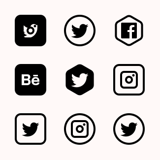 Social media (black) icons pack