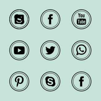 Free Round Social Media Icons icons pack