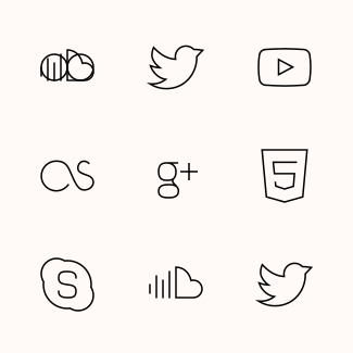 Line Icons - Social Media icons pack