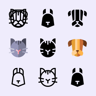 Animals icons pack