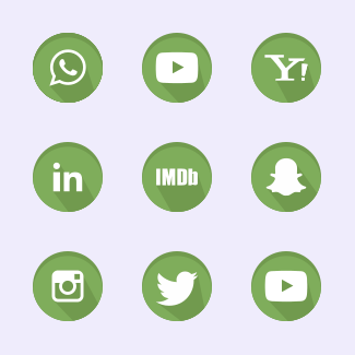 Green Social Media icons icons pack