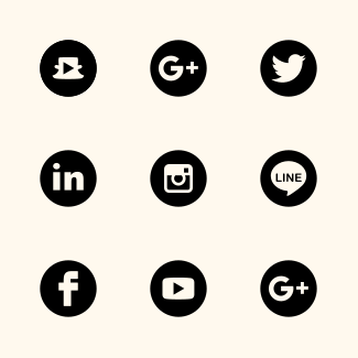 Rounded Solid Social Media set icons pack