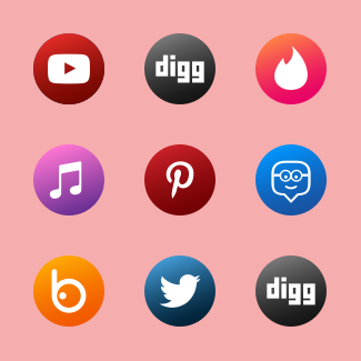Social Media | Circle icons pack