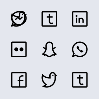 Social networks icons pack