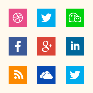 Social Media | Square Flat icons pack