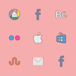 Social Media & Logos I Filled Line icons pack