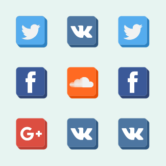 Social Media - Square icons pack