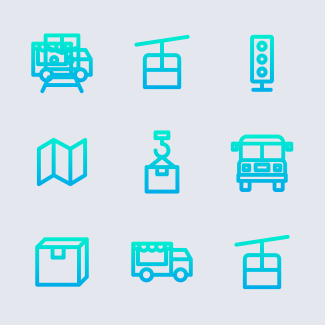 Transport icons pack
